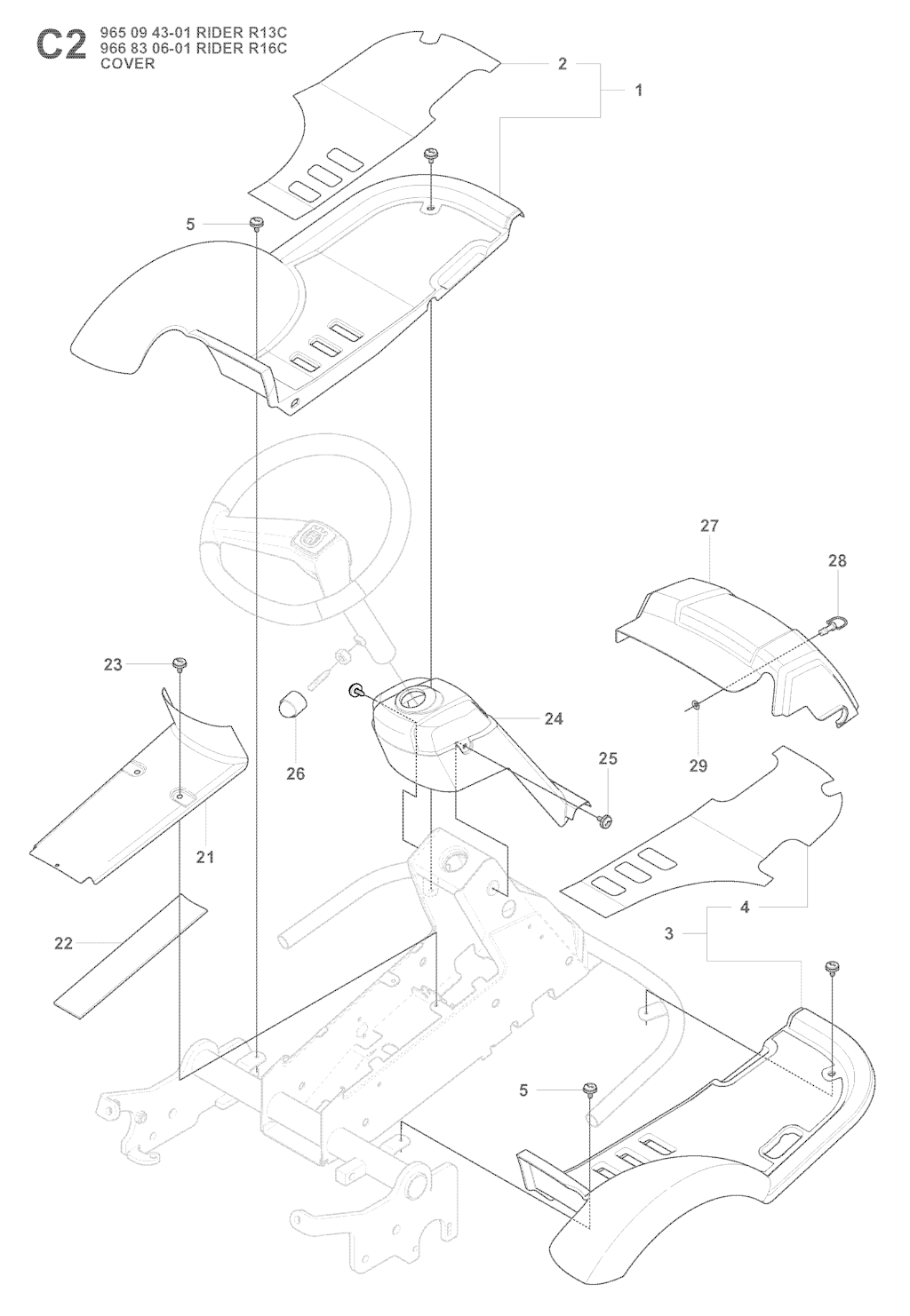 Explosionszeichnung Ersatzteile