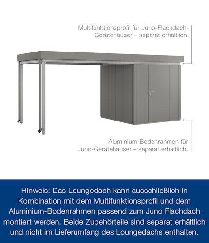 Hörmann Lounge Anbaudach für Juno, Breite 310 cm