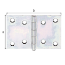 Vorschaubild Alberts® Scharnier, sendizimirverzinkt, LxB 60x90 mm 346492