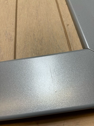 B-Ware TraumGarten SYSTEM WPC Tor sand, Silber-Rahmen DIN rechts