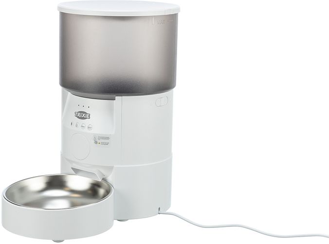 TRIXIE Futterautomat TX-S Smart 3.0L, 3 l/18 × 31 × 18 cm, weiß