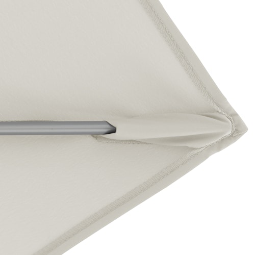 doppler Mittelmastschirm EXPERT 220 x 140 Auto-Tilt, Aluminium Silber / 100 % Polyester 180 g/m²