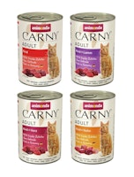animonda Carny Adult 24 x 400g Mixpaket (Rind&Lamm, Rind&Huhn,Rind,Rind&Herz) Katzennassfutter