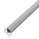 Vorschaubild Alberts® Abschlussleiste,sk.2-tlg.m.Gummilippe,PVC m.ALU-Einl,VA-geb.,LxBxH 2600x15x15mm 433734