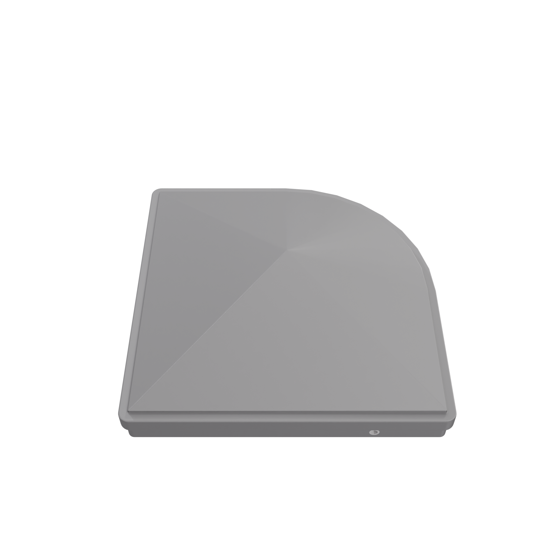 GroJa Premium-Pfostenkappe Silbergrau 9x9 cm, Zinkdruckguss für variable Alu-Steckzaunpfosten