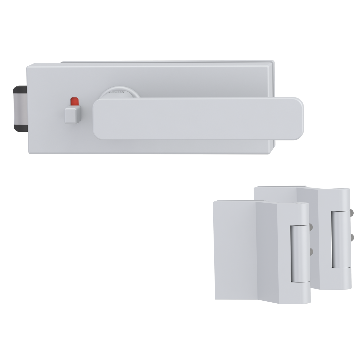 Griffwerk Glastürbeschlag PURISTO S mit Griff VAYA 265 MINIMAL MODERN smart2lock Flüster 3-tlg. Bänder VAYA 265 MINIMAL ...