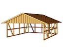 Skan Holz Schwarzwald - Satteldach Doppelcarport Breite 684 cm