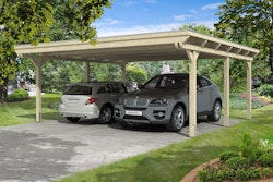 Skan Holz Emsland Flachdach Carport-613x604cm-unbehandelt Holzcarport