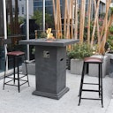 Vorschaubild Gardenforma Gas Feuerstelle Montreal aus Faserbeton in Betonoptik, dunkelgrau