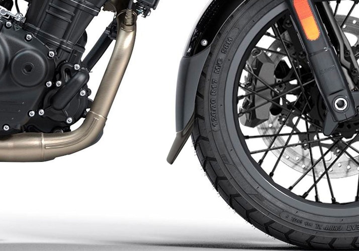 BODYSTYLE Kotflügelverlängerung vorne ABS Kunststoff schwarz-matt für ROYAL ENFIELD Guerilla 450 