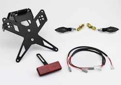 PROTECH Komplett-Set Plug and Play Kennzeichenhalter mit 2 LED-Blinkern X-SHAPE