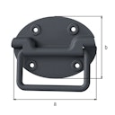 Vorschaubild Alberts® Kistengriff Ovado verz.,graphitgrau beschichtet 110 x 80 mm 