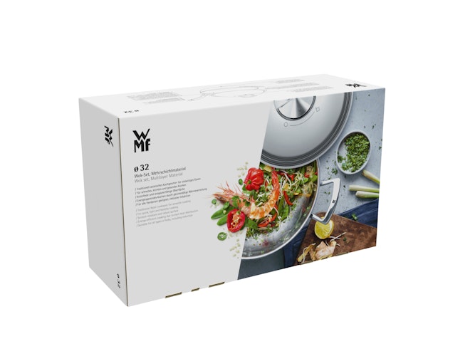 WMF Wok Multiply Ø 32 cm mit Metalldeckel