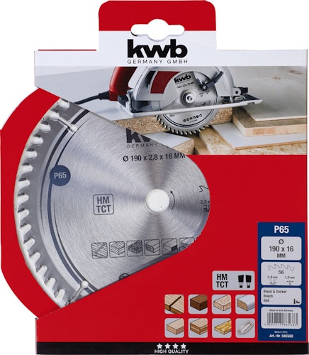 kwb Sägebl HM Fein 190x16 Z56 586568
