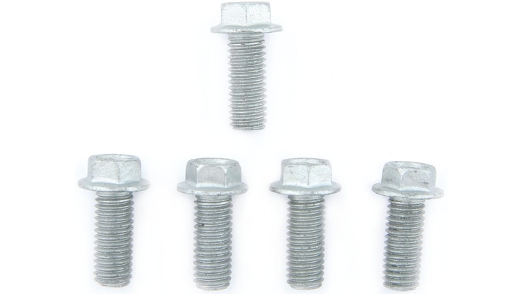 TRW Schraubensatz 5 Stück, M8x1, 25, Schaftlänge 20 mm, Gesamtlänge 26 mm, Schraubensatz Sechskant