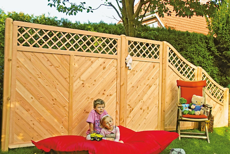 T&J CLASSICO Sichtschutzzaun Douglasie 1800 x 1800 mm