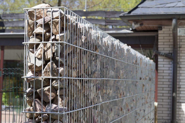 dz Gabionen-Korb JUMBO 1000 inklusive Pfosten zum Einbetonieren