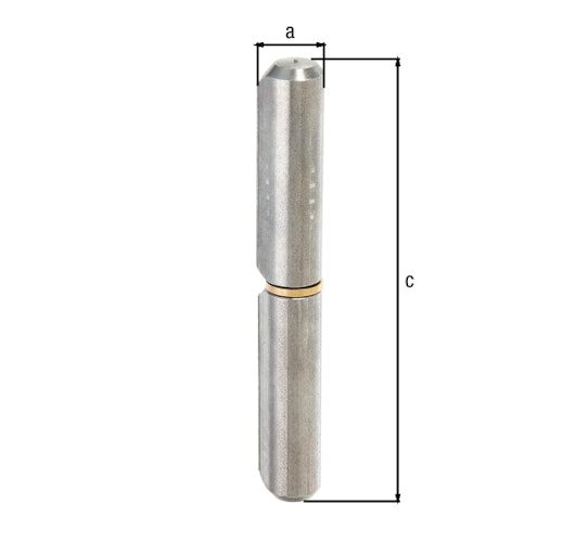 Alberts® Anschweißrolle,zweit.,Außen-⌀20mm,Höhe 160mm