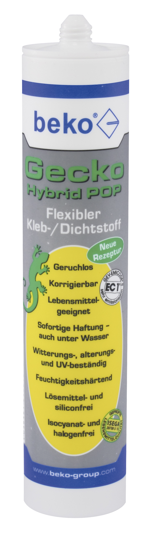 Beko Gecko Hybrid POP Flexibler 1-K-Kleb-/ Dichtstoff 310 ml-Grau