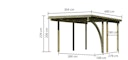 Karibu Carport Einzelcarport Eco 1/2 - kesseldruckimprägniert