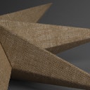 Vorschaubild Konstsmide Weihnachtsbeleuchtung Weihnachtsstern Leinenoptik in hanffarben, 60 cm