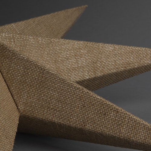 Konstsmide Weihnachtsbeleuchtung Weihnachtsstern Leinenoptik in hanffarben, 60 cm