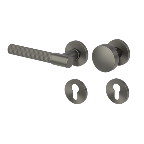 Griffwerk Wechselgarnitur VAYA 136 ARIS fast2fix Fast2Fix Rosetten rund Knopf R2 Kaschmirgrau R