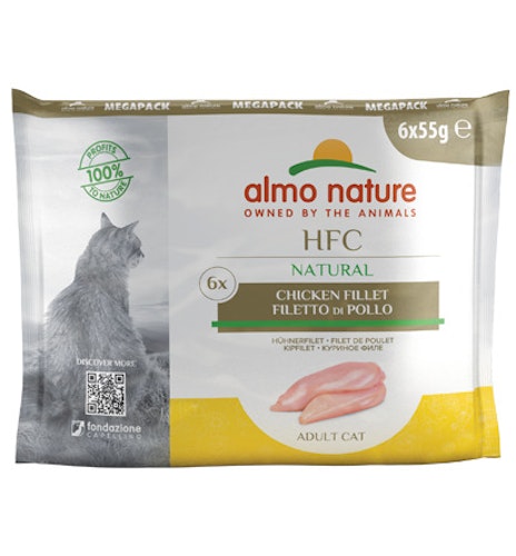 Almo Nature HFC Natural Hühnerfilet 6 x 55g Multipack Katzennassfutter