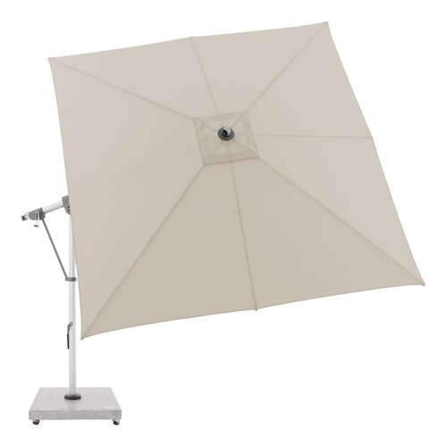 doppler Pendelschirm EXPERT 300 x 300 cm, Aluminium Silber / 100 % Polypropylen 220 g/m²