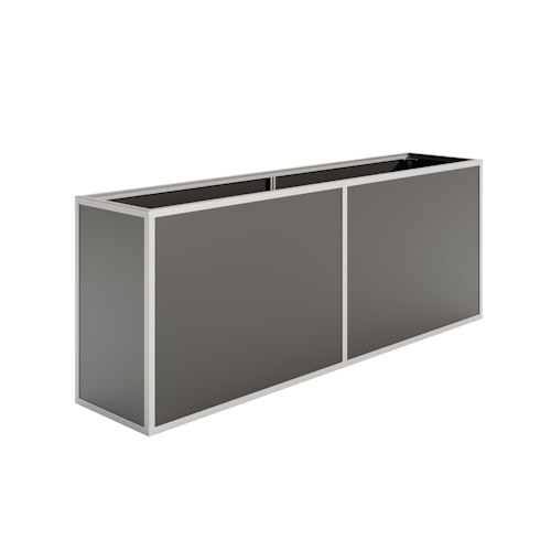 KGT Aluminium Hochbeet 210 - Profile pressblank - B2,05 x T0,45 x H0,77 m - 590 l 