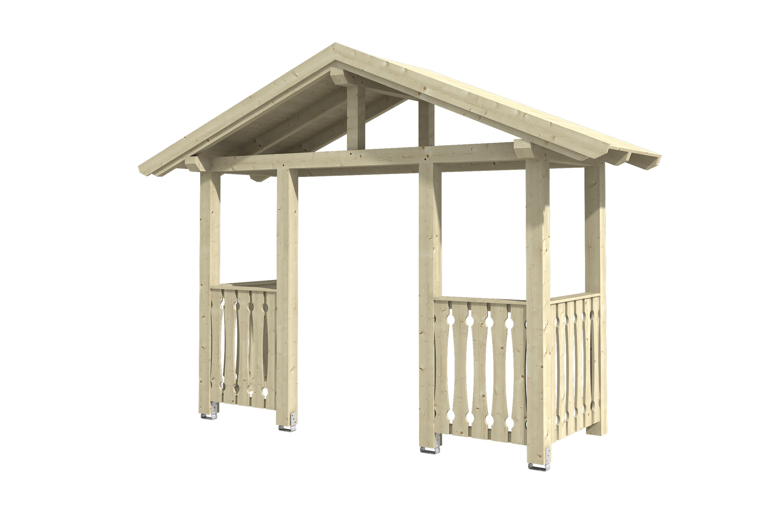 Skan Holz Satteldach Vordach Doppeltür Stralsund Typ 6 farblich unbehandelt