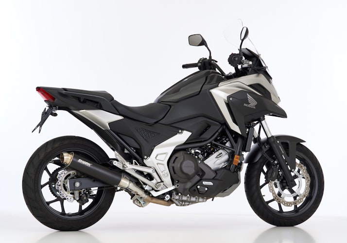 SHARK SLIP-ON Aluminium eloxiert schwarz SRC 4 für HONDA Integra 750,NC750S,NC750X EURO4 EURO5 EURO5+