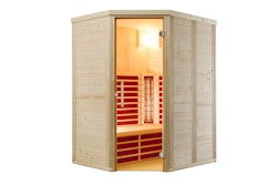 Infraworld Infrarotkabine Vario Natura 148 Ecke inkl. 5-teiligem gratis Zubehörset