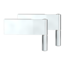 Vorschaubild Griffwerk CREATIVO/PURISTO 1.0 -Edelstahl Optik poliert Bandsatz 2tlg Studio -f. JETTE VISION SKS, QUATTRO, MODERNA