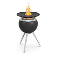 höfats MOON 45 Plancha-Grillset mit hohem Fuß