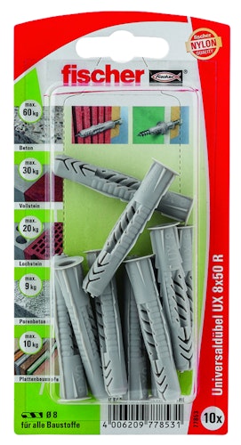 FISCHER Universaldübel UX 8x50 R K (10 Stück)