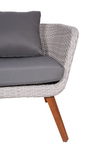 Garden Pleasure Loungeset ARONA, Polyrattan / Akazie / Kissen 100 % Polyester