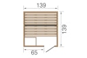 Weka Sauna Valida Gr. 1 mit Glastür - Massivholzsauna 38 mm