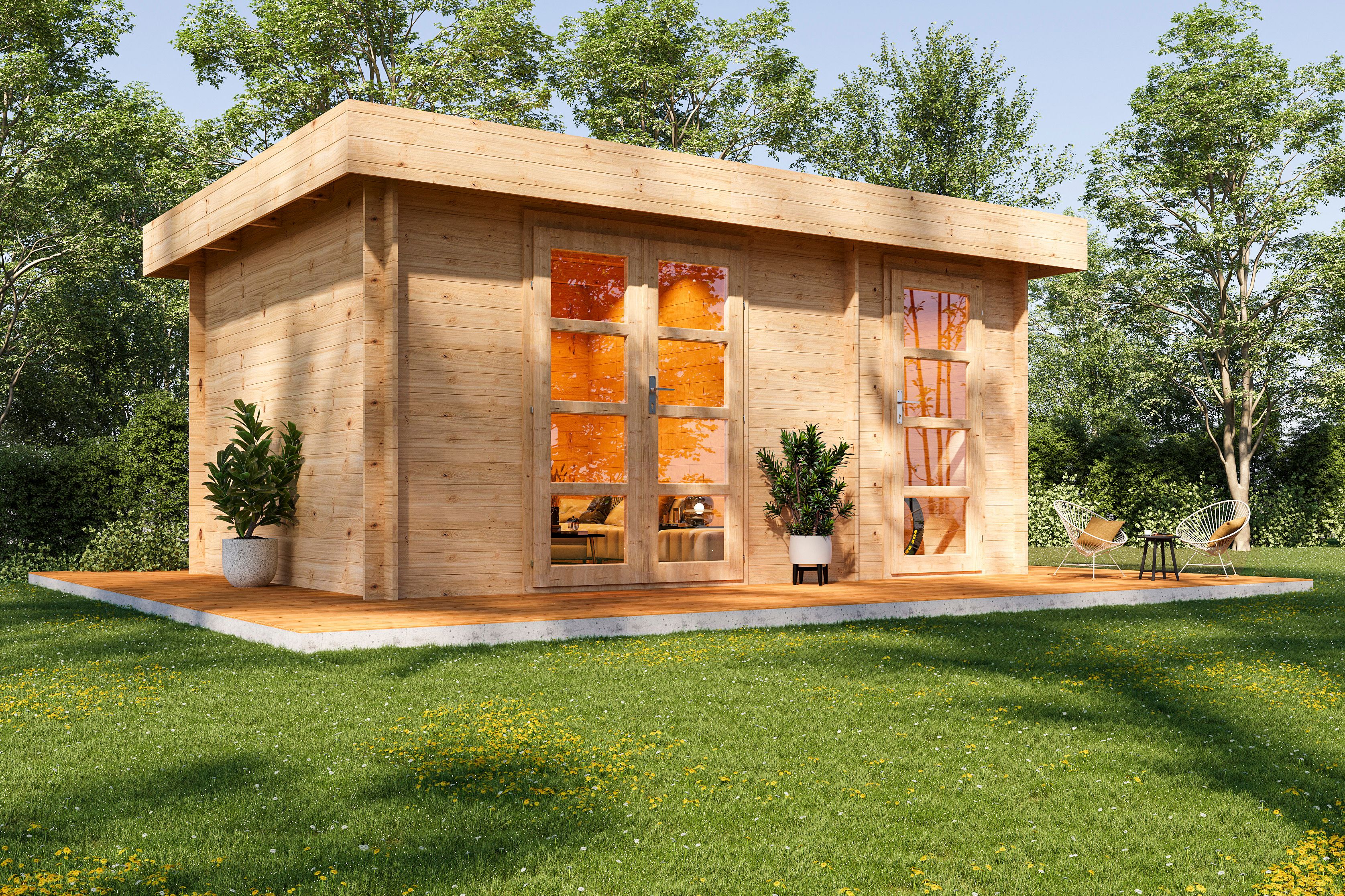Wolff Finnhaus Gartenhaus Gerlis 4530 - 28 mm