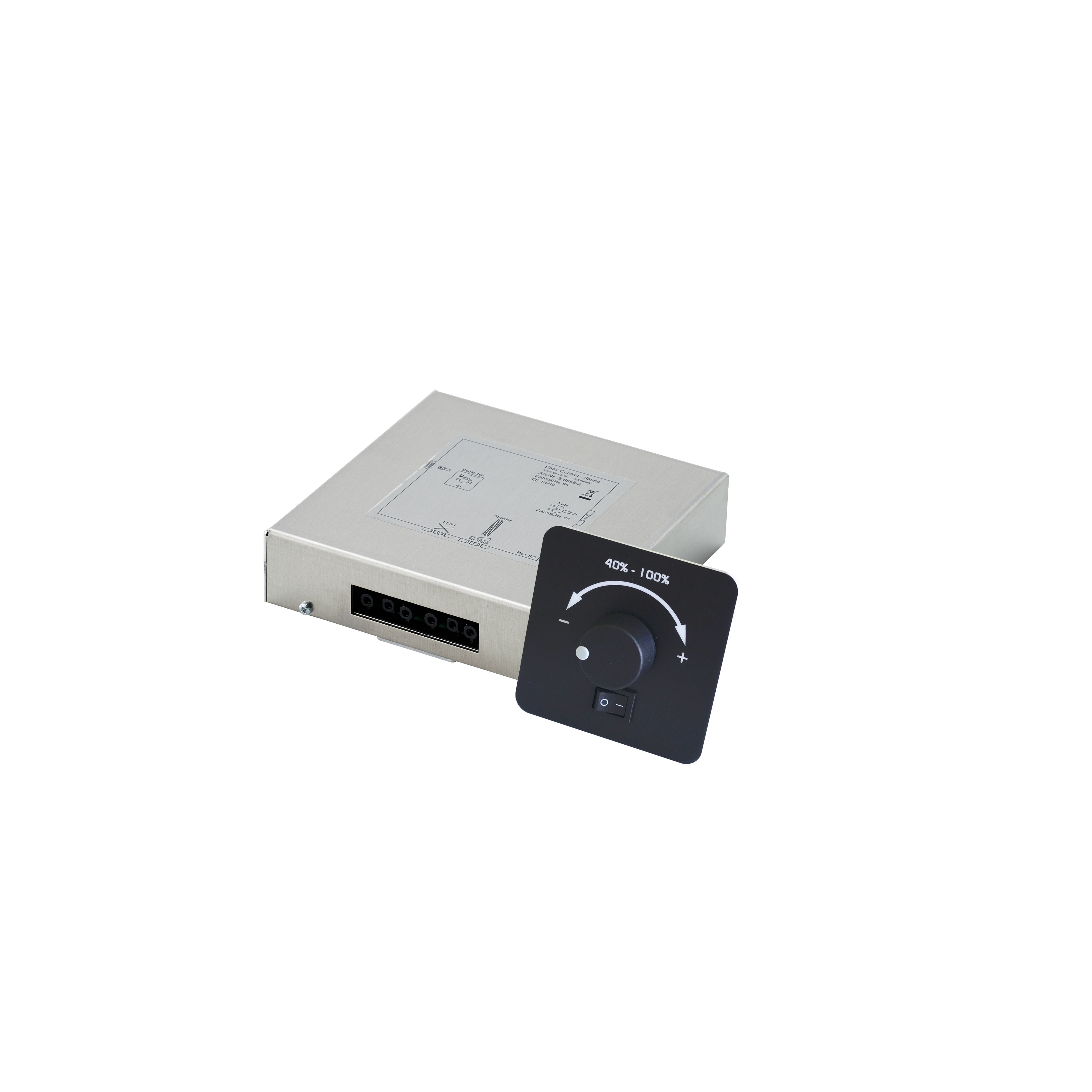 Infraworld Steuerung Easy Control – Sauna (1 Regler, 1 Strahler anschließbar) - schwarz
