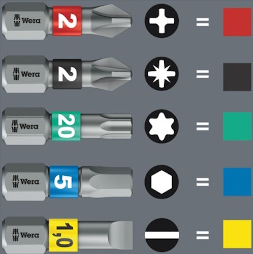 Wera Bitsatz Magazin RA2 - Kraftform Kompakt Stubby