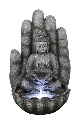 Gardenforma Wasserspiel Buddha Calm, Polyresin inkl. Pumpe