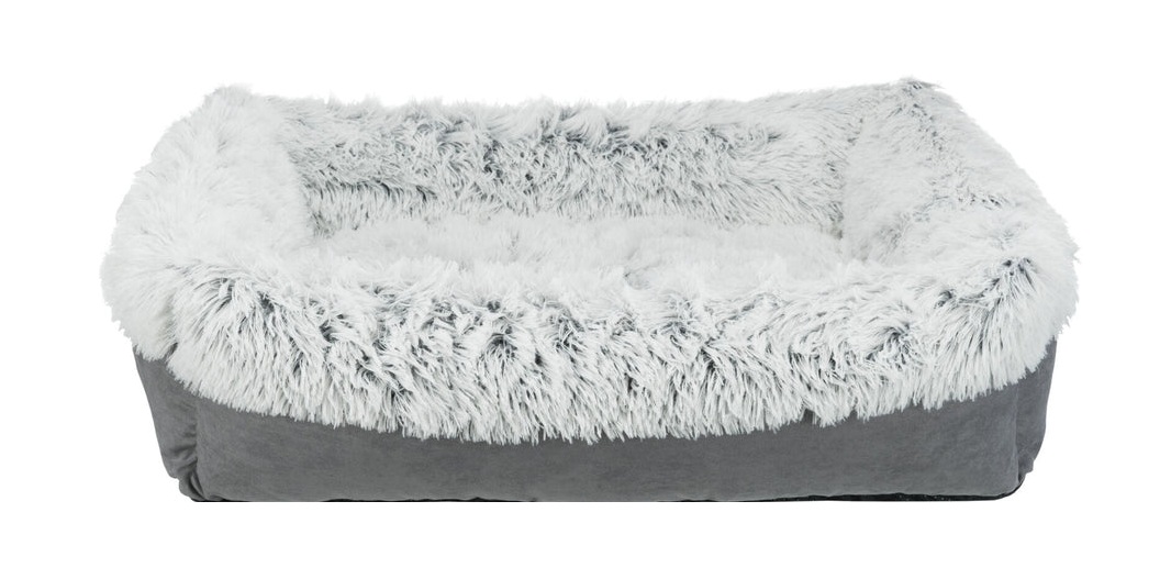 TRIXIE Bett Harvey, eckig, 60 × 50 cm, grau/weiß-schwarz