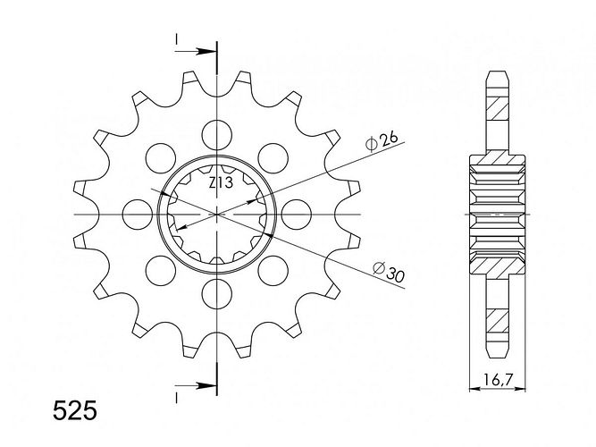 Supersprox Ritzel 525 16Z