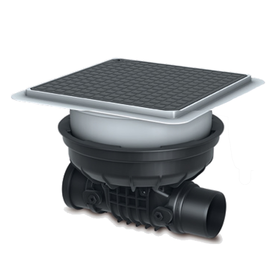 KESSEL 700150.10S - Grundkörper Staufix  für Bodenplatte - schwarze Abdeckung - DN 150