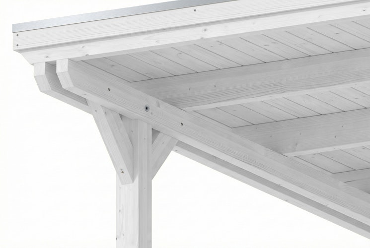 Skan Holz Emsland - Flachdach Carport aus Leimholz Breite 340 cm