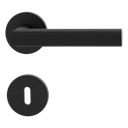 Vorschaubild Griffwerk Türgriff TRI 134 - Schraubtechnik, rund, Graphitschwarz