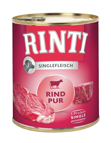 RINTI Singlefleisch 800g Dose Hundenassfutter