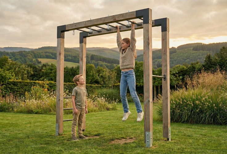 EXIT Holz-Monkeybar Linea Robust 110 mit Doppelschaukel