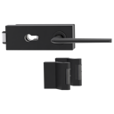 Vorschaubild Griffwerk PURISTO S -Graphitschwarz Ganzglastürbeschlagset -3-teiliger Bandsatz -mit Griff REMOTE -GSC -PZ